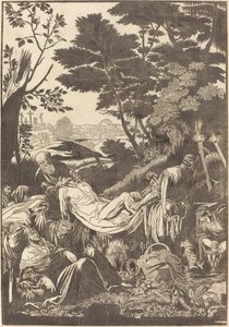 Złożenie do grobu [rekto] autorstwa John Baptist Jackson after Jacopo Bassano