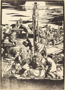 Ukrzyżowanie [płyta środkowa] autorstwa John Baptist Jackson after Jacopo Tintoretto
