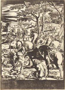 Ukrzyżowanie [prawa płyta] autorstwa John Baptist Jackson after Jacopo Tintoretto