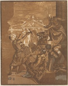 Cud Świętego Marka (prawa strona) autorstwa John Baptist Jackson after Jacopo Tintoretto
