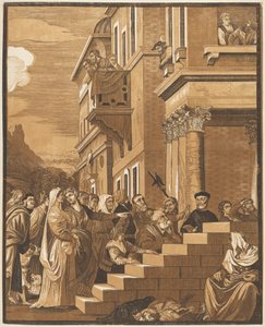 Prezentacja Matki Boskiej w Świątyni (Panel Centralny) autorstwa John Baptist Jackson after Titian