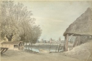 Ferry Hinksey, niedaleko Oksfordu, 15 czerwca 1789 autorstwa John Baptist Malchair