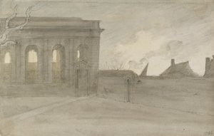 Pembroke College. Oxon., 9 listopada 1786 autorstwa John Baptist Malchair