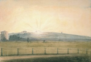 Zachód słońca widziany z Obserwatorium w Oksfordzie, 20 grudnia 1784