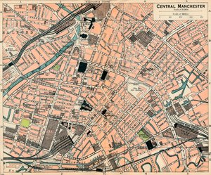 Centralny Manchester, XX wiek autorstwa John Bartholomew