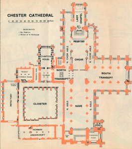 Katedra w Chester, XX wiek autorstwa John Bartholomew