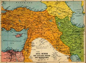 Azja Mniejsza, Kaukaz i Mezopotamia, I wojna światowa, ok. 1915, ok. 1920.
