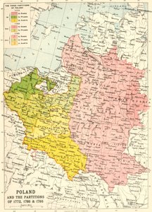 Polska i rozbiory 1772, 1793 i 1795, ok.1920.