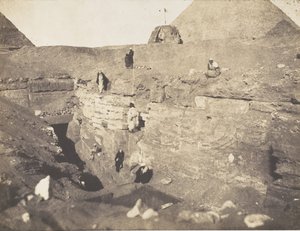Wykopaliska w pobliżu Sfinksa, 1853.