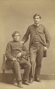 Wharepapa i Horomona Te Atua (Bóg Salomon) c.1863 (druk albumowy) autorstwa John Beattie