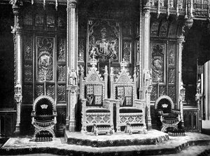 Tron Królewski, Izba Lordów, Westminster, c1905.