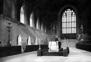 Leżący w stanie William Gladstone, Westminster Hall, Londyn, 1898 c1905.