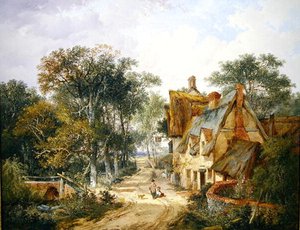 Karczma Łabędź (olej na płótnie)