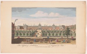 Widok na Bethlem Royal Hospital w Londynie Szpital Betlejemski (tytuł na obiekcie)