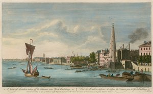 Widok na Londyn z Tamizy w pobliżu York Buildings autorstwa John Boydell