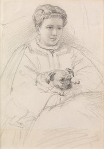 Georgina Weldon (ołówek) autorstwa John Brett