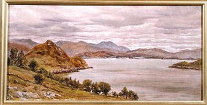 Patrząc z Loch Corrie, 27 sierpnia 1885 (olej na płótnie) autorstwa John Brett