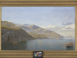 Massa, Zatoka Neapolitańska (olej na płótnie) autorstwa John Brett