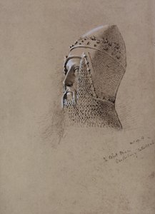 Czarny Książę (1330-76), 13 grudnia 1859 (pióro i atrament na papierze) autorstwa John Brett