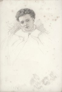 Niedokończony portret kobiety autorstwa John Brett