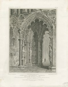 Katedra w Lichfield - Zachodnie drzwi: grawerowanie i [ok. 1820]