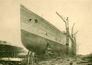 „Aquitania na giełdzie”, ok. 1930. autorstwa John Brown and Company