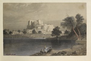 Hyderabad (kolorowy grawerunek) autorstwa John Browning Bellasis
