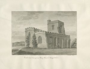 Kościół w Arley: rysunek w sepii, 1846 autorstwa John Buckler