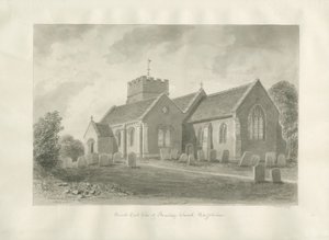 Kościół Armitage: rysunek w sepii, 1823 autorstwa John Buckler