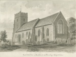 Kościół Armitage: rysunek w sepii, 1844 autorstwa John Buckler