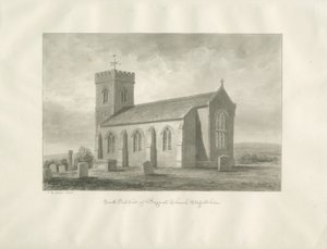 Kościół Bagnall: rysunek w sepii, 1848 autorstwa John Buckler