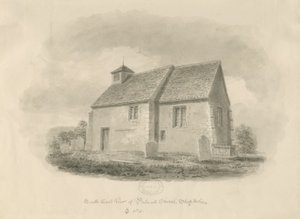 Kościół w Bednall: rysunek w sepii, 1841 autorstwa John Buckler
