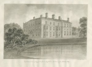 Biddulph - Knypersley Hall [nowość]: rysunek w sepii autorstwa John Buckler