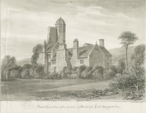 Biddulph Hall (stary): rysunek w sepii autorstwa John Buckler