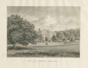 Blithfield - Rectory: sepia rysunek autorstwa John Buckler