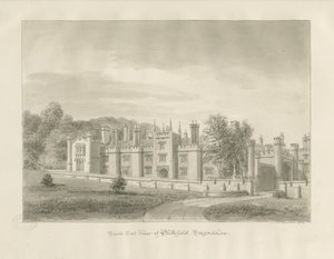 Sala Blithfield: rysunek w sepii, 1823 autorstwa John Buckler