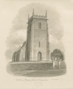 Bradley Church: rysunek w sepii autorstwa John Buckler