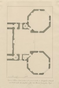 Kościół zamkowy - Zamek Stafford: ołówek i pranie, nd [?XIX w.] (rysunek) autorstwa John Buckler