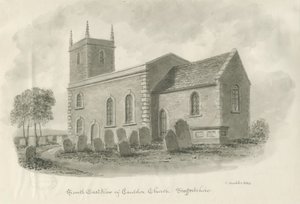 Kościół Cauldon: rysunek w sepii, 1844 autorstwa John Buckler