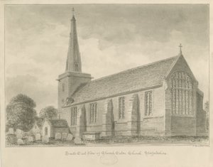 Kościół Eaton Church: rysunek w sepii autorstwa John Buckler
