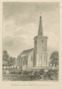Kościół Eaton Church: rysunek w sepii autorstwa John Buckler