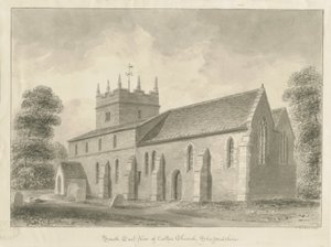 Colton Church: rysunek w sepii, 1842 autorstwa John Buckler