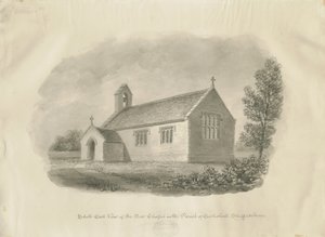 Eccleshall - Cotes Heath Chapel: rysunek w sepii, bd [c 1843] (rysunek) autorstwa John Buckler