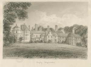 Hagley Hall: rysunek w sepii, 1814 autorstwa John Buckler
