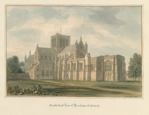Hampshire – Katedra w Winchester, 1824 autorstwa John Buckler