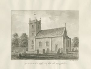 Himley Church: rysunek w sepii autorstwa John Buckler