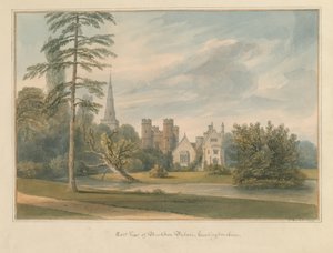 Huntingdonshire - Pałac Buckden, 1799 autorstwa John Buckler