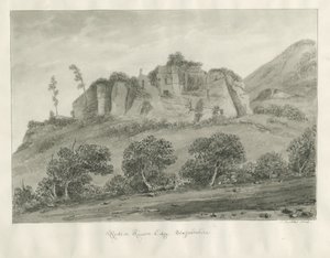 Kinver Edge: rysunek w sepii autorstwa John Buckler