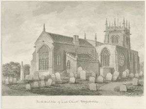 Por Kościół: rysunek w sepii, 1844 autorstwa John Buckler