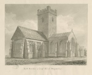 Leigh Church: rysunek w sepii autorstwa John Buckler